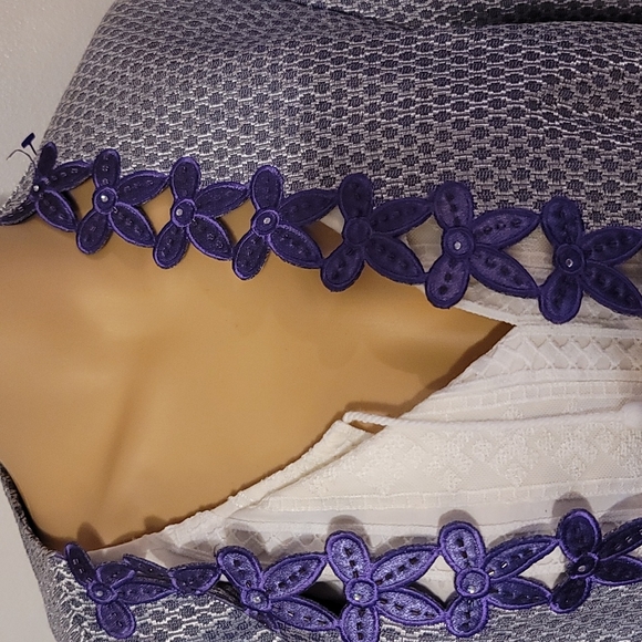 gospel blazer purple flowers sz 16W - Picture 2 of 9